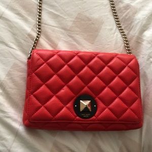 Red Kate Spade quilted purse